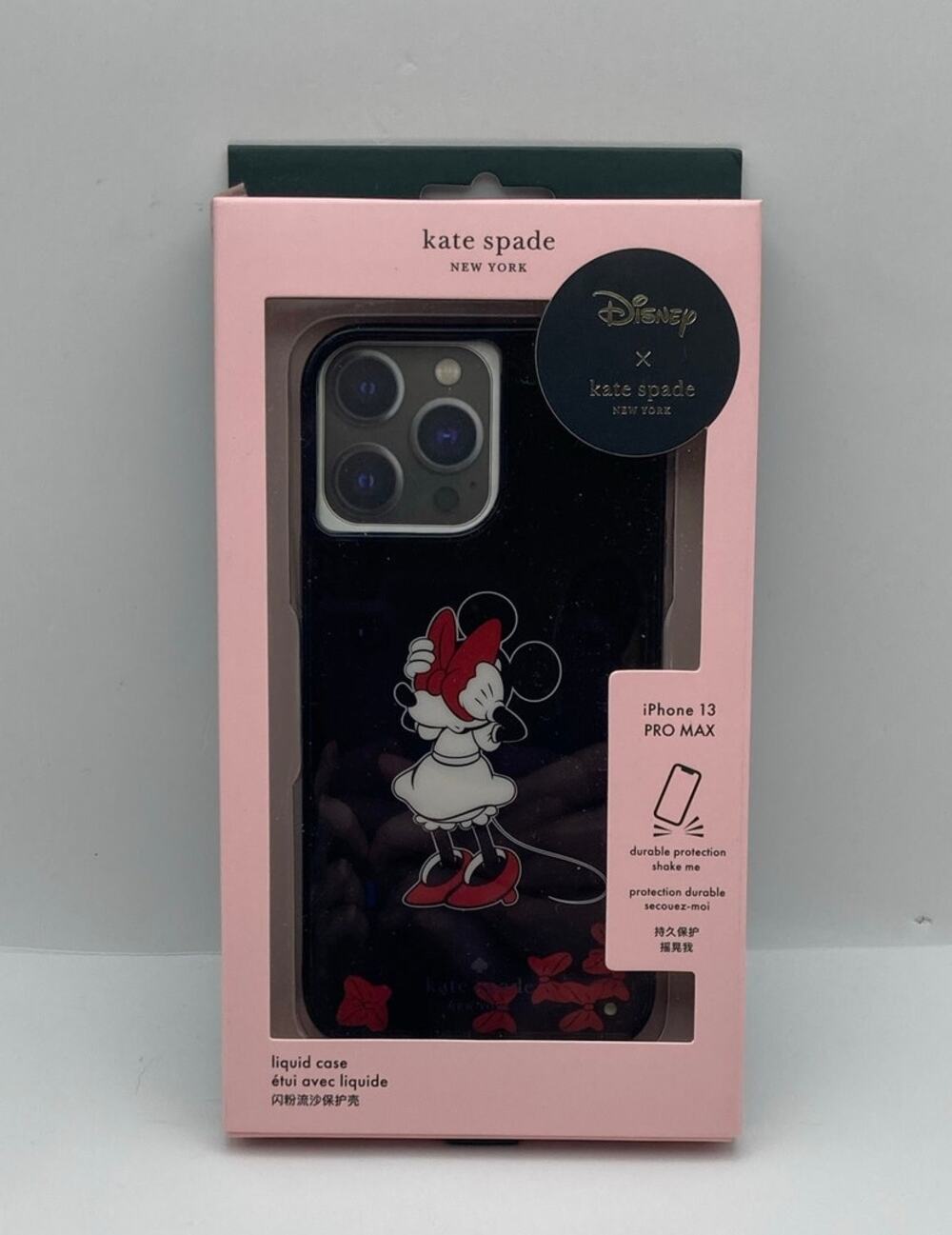 Kate Spade New York Disney Minnie Mouse Red Bow iphone 13 PRO MAX Liquid Case